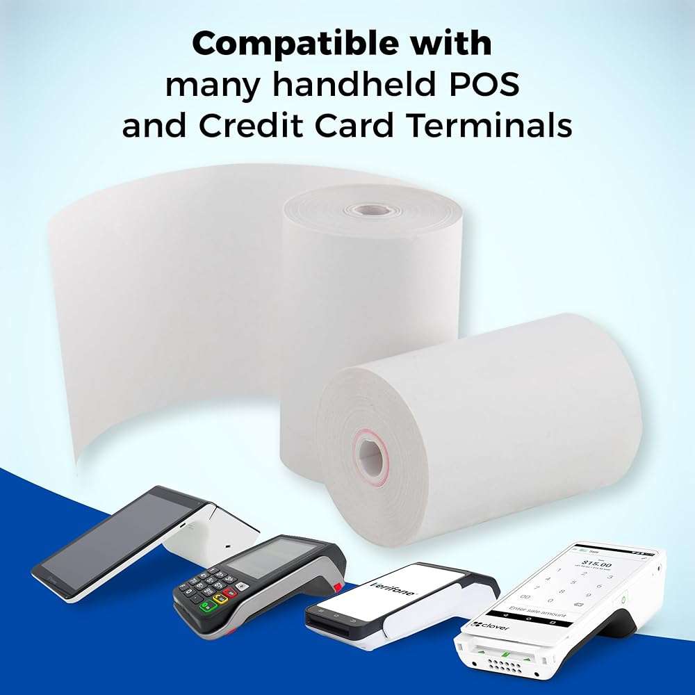 ReceiptPaperPro 2 1/4” x 72 ft Coreless Thermal Paper Receipt Rolls for Poynt C Smart Terminal V3.0, 25 Rolls/Case - Image 5