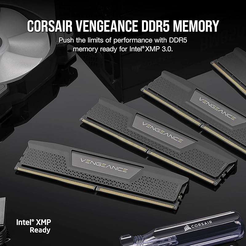 CORSAIR Vengeance DDR5 RAM 32GB (2x16GB) 6000MHz CL30-36-36-76 1.40V Intel XMP Desktop Computer Memory - Black (CMK32GX5M2B6000C30) - Image 2