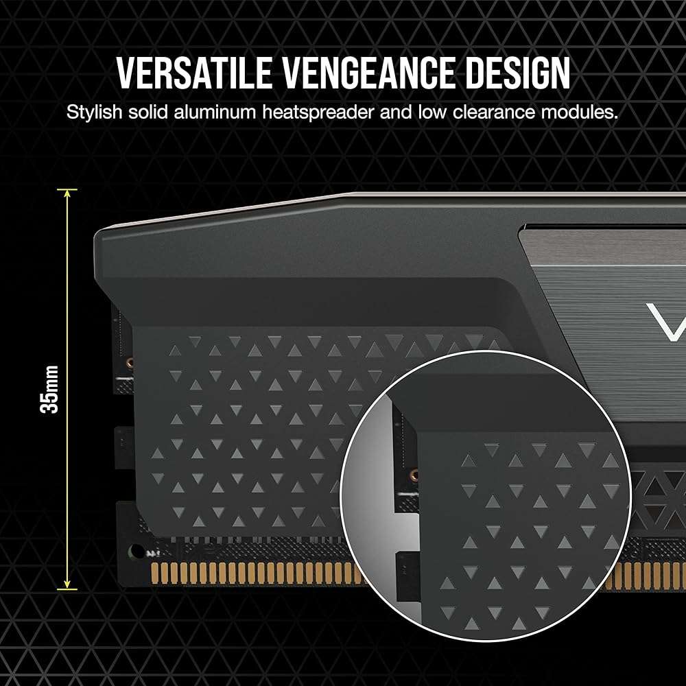 CORSAIR Vengeance DDR5 RAM 32GB (2x16GB) 6000MHz CL30-36-36-76 1.40V Intel XMP Desktop Computer Memory - Black (CMK32GX5M2B6000C30) - Image 5
