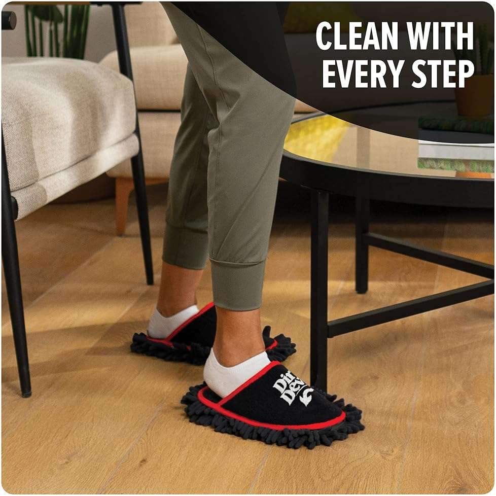 Dirt Devil Cleaning Slippers, Detachable and Washable Microfiber Dusting Shoes, For Hard Floors and Baseboards, Mop Slippers for Floor Cleaning and Dusting - Image 2
