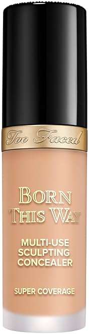 Too Faced Born This Way Super Coverage Multi-Use Concealer | Full-Coverage Hydrating Concealer for Dark Circles & Blemishes with Natural Finish|Hyaluronic Acid & Coconut Water,Natural Beige,0.45 Fl Oz - Image 1