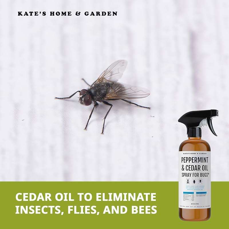 Kate's Home & Garden Peppermint Oil Spray for Bugs, Ants, Insects, Spiders, Roaches, Stink Bug. Pesticide and Insecticide Indoor Repellent Pest Control with Cedar Oil (16oz, Natural, Non Toxic) - Image 5