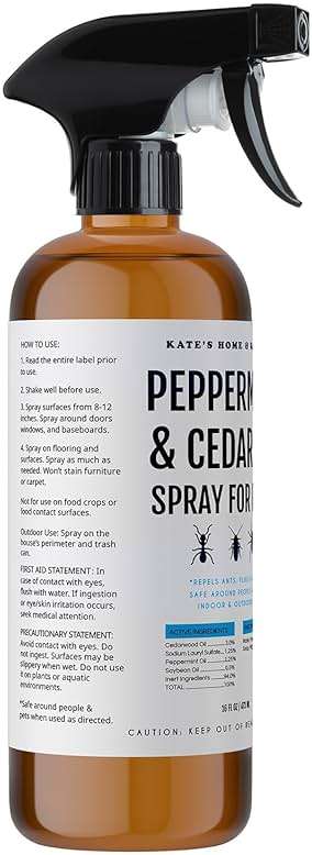 Kate's Home & Garden Peppermint Oil Spray for Bugs, Ants, Insects, Spiders, Roaches, Stink Bug. Pesticide and Insecticide Indoor Repellent Pest Control with Cedar Oil (16oz, Natural, Non Toxic) - Image 7