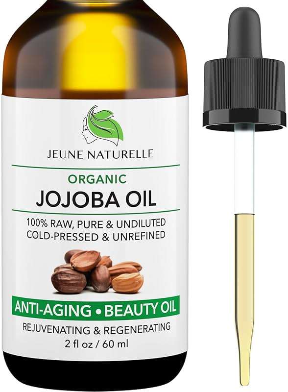 Jeune Naturelle Jojoba Oil Organic Cold Pressed - 100% Pure, Raw, Virgin, Undiluted, Unrefined - Ideal for Hair, for Skin, for Hair Growth, 2 oz - Image 1