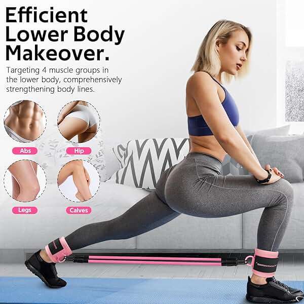 Ankle Resistance Bands with Cuffs, Ankle Bands for Working Out, Ankle Resistance Band for Legs and Glutes Workout Equipment, Butt Exercise Equipment for Women - Image 3