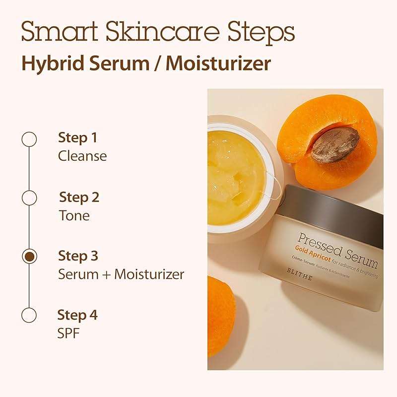 BLITHE Pressed Serum Gold Apricot With Kojic Acid & Vitamin C | Glow Serum for Face | Glass Skin Korean Skincare & Face Moisturizer for Dry Skin, 0.91 fl oz - Image 6