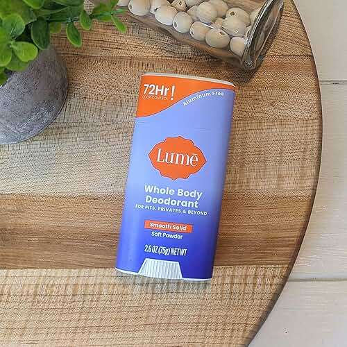 Lume Whole Body Deodorant - Smooth Solid Stick - 72 Hour Odor Control - Aluminum Free, Baking Soda Free and Skin Safe - 2.6 Ounce (Pack of 2) (Soft Powder) - Image 5