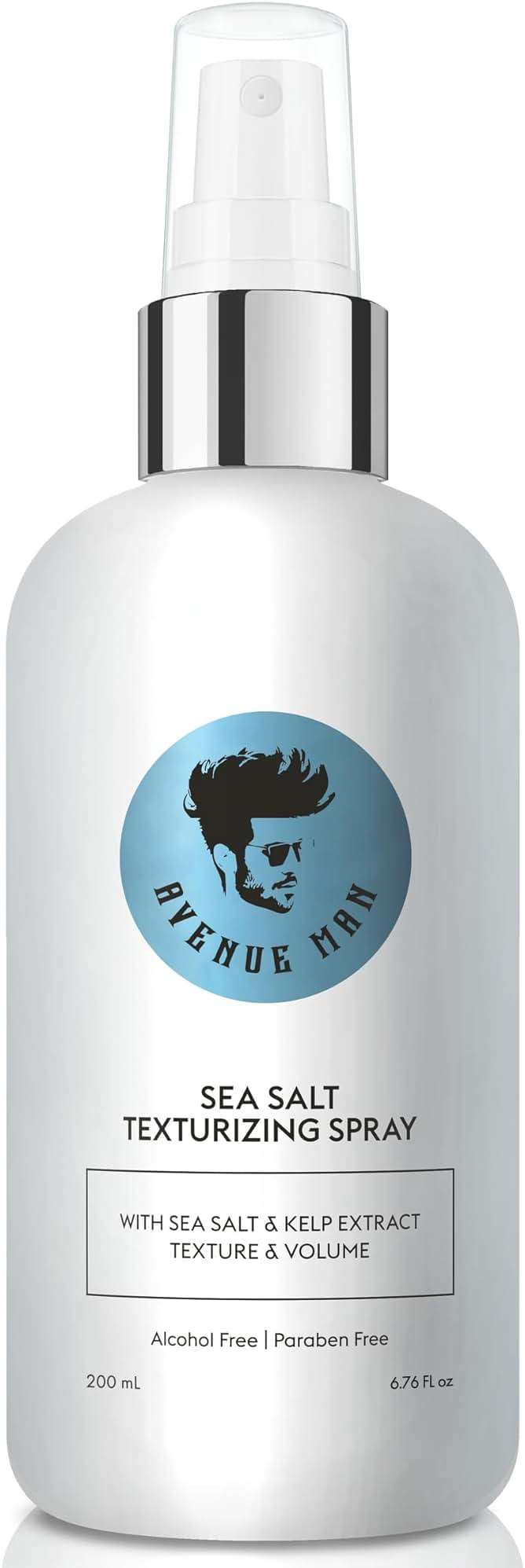 Avenue Man Sea Salt Spray for Men - Texturizing & Thickening Sea Salt Hair Spray for Men with Kelp and Brown Seaweed Extract - Paraben, Sulfate-Free - Add Volume and Texture Beach Hairspray 6.76 Oz - Image 1