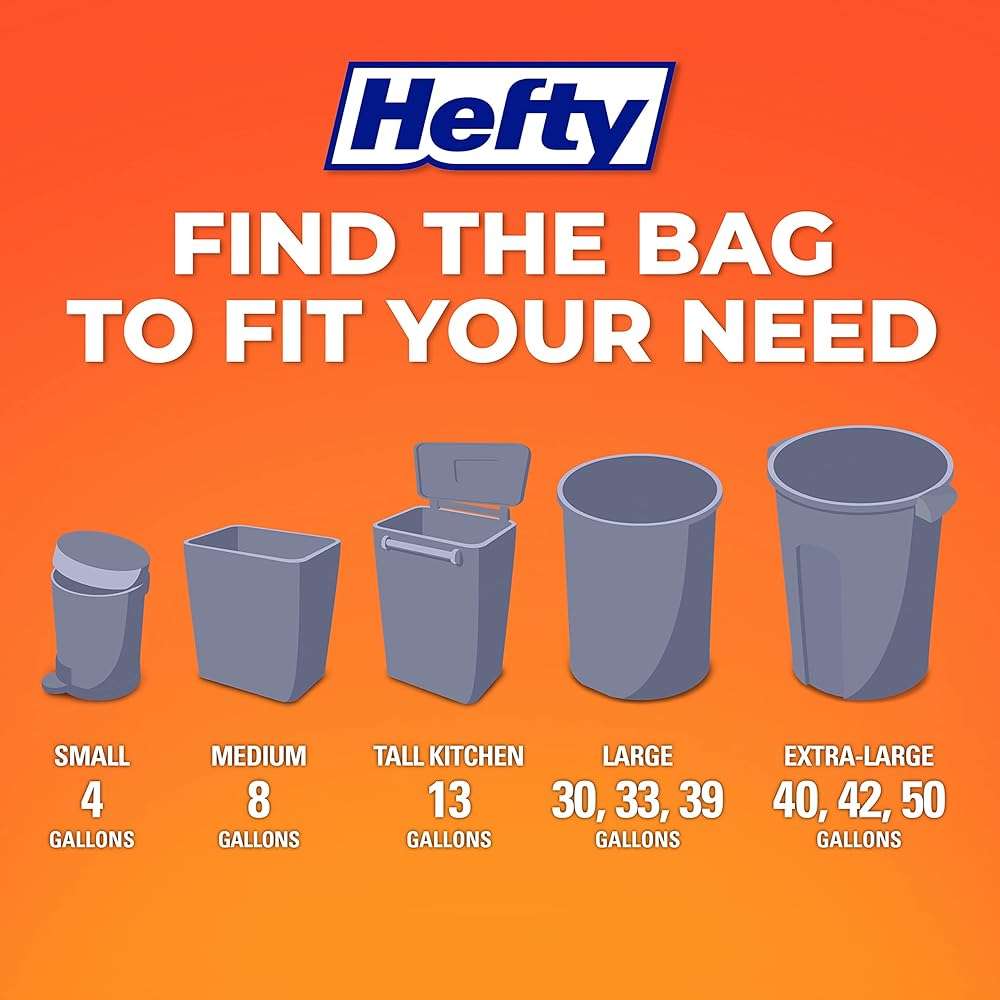 Hefty Small Trash Bags, Ocean Water Scent, 4 Gallon, 52 Count - Image 6