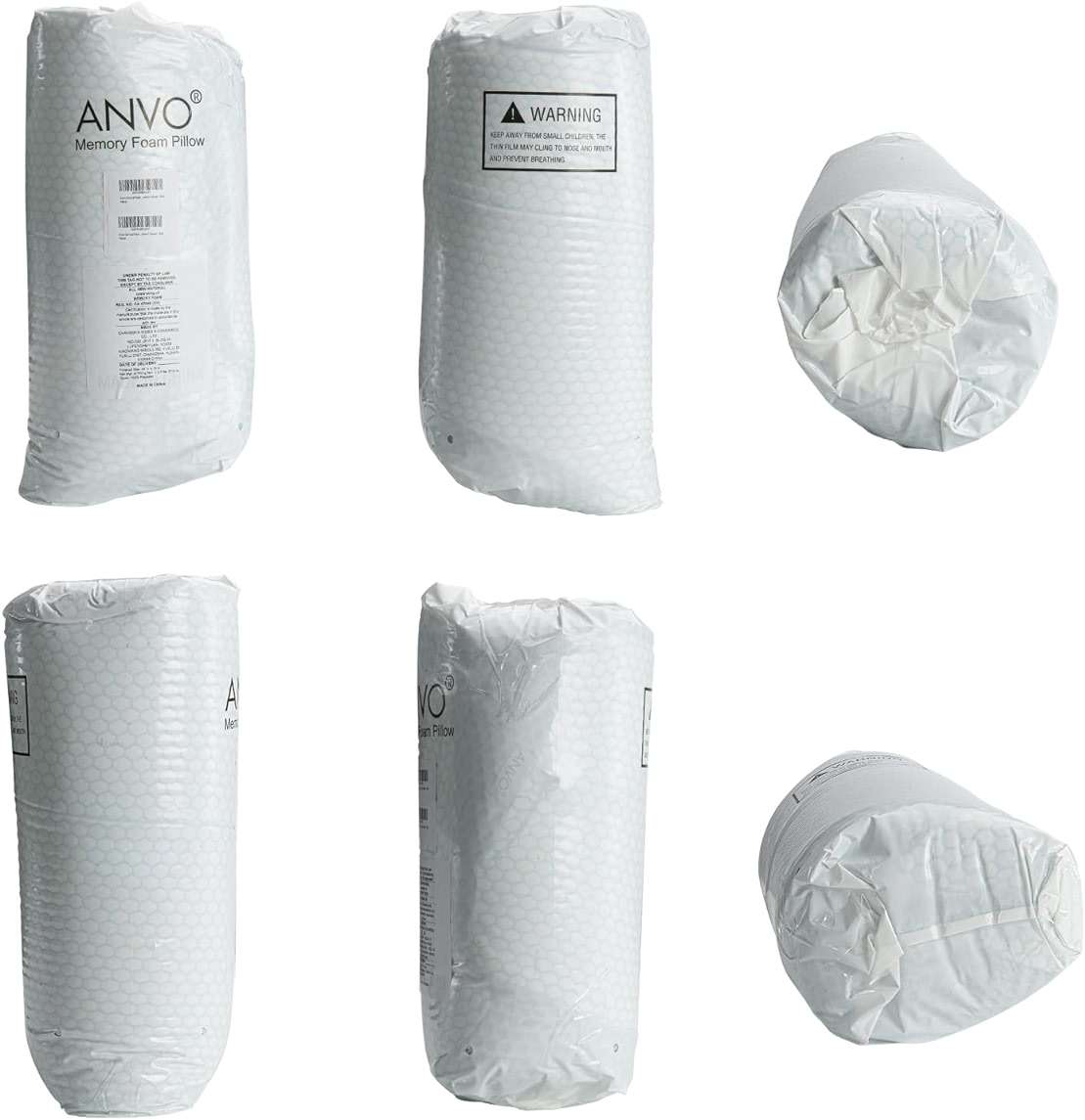 Anvo Cervical Neck Pillow for Neck and Shoulder Pain - Memory Foam Pillows for Pain Relief Sleeping, Contour Orthopedic for Side Back Stomach Sleeper, Grey - Image 6