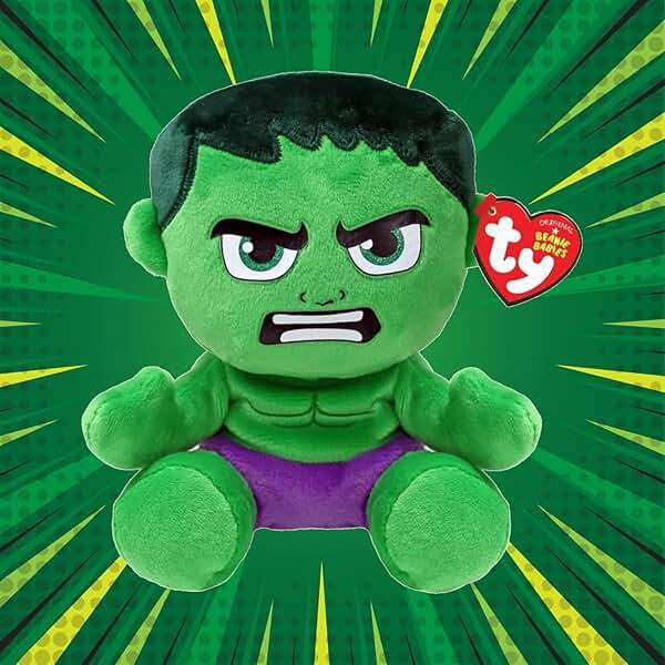 TY Beanie Babies Hulk (Soft Body) - 6", Green - Image 2