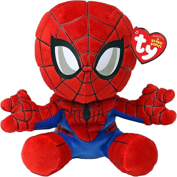 Ty - Marvel Collection, Spiderman, All Your Favorite Heroes in Floppy Version, Soft Plush to Collect, Gift Idea for Young and Old - 20 cm - T44007 - Image 1
