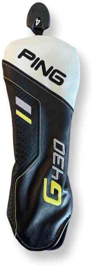 PING G430 Fairway Wood Headcover, Black-White-Yellow-Gray, Leather, Adjustable Number TAG - Image 1