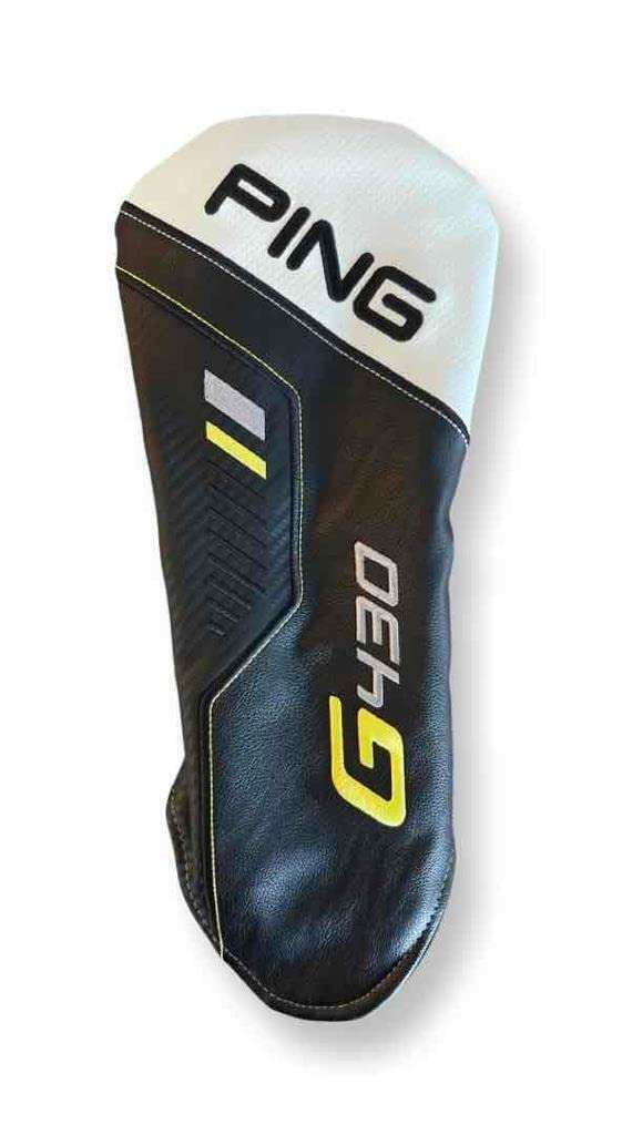 New PING G430 Driver Leather Headcover Black/White - Image 1