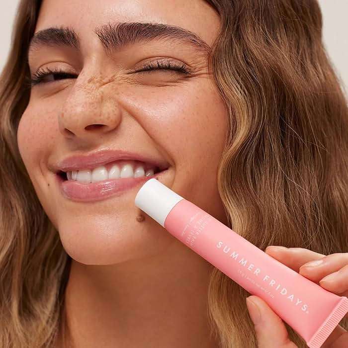 Summer Fridays Lip Butter Balm - Moisturizing Lip Gloss for Instant Shine + Sheer Color - With Nourishing Shea Butter - Everyday Makeup + Skin Care Summer Essentials - Vegan - Pink Sugar (.5 Oz) - Image 5