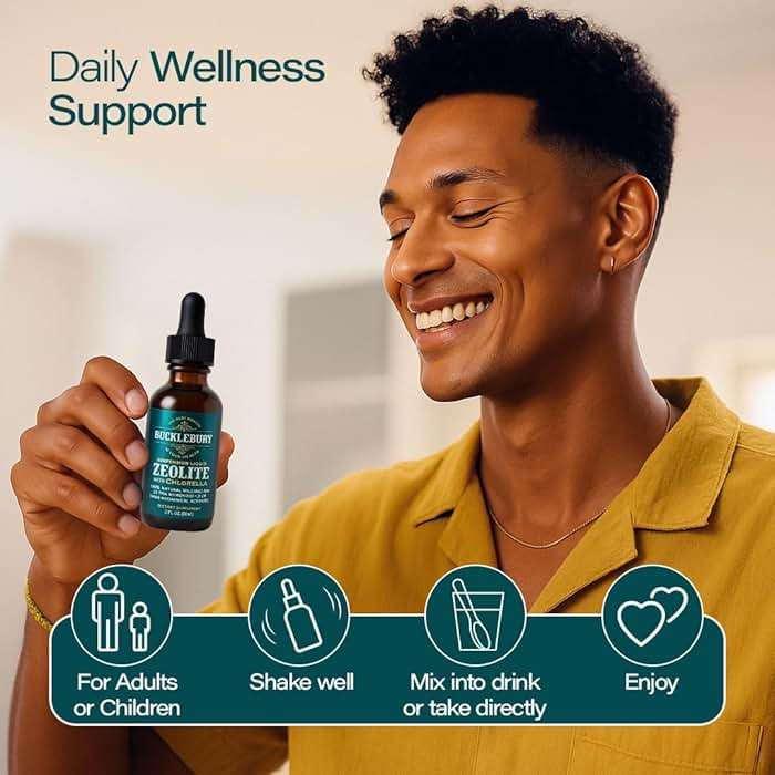 BUCKLEBURY Zeolite Liquid Suspension w/Chlorella - Detox Support, Immune System and Digestive Tract Health Support for Kids and Adults (60 Servings) - Image 8