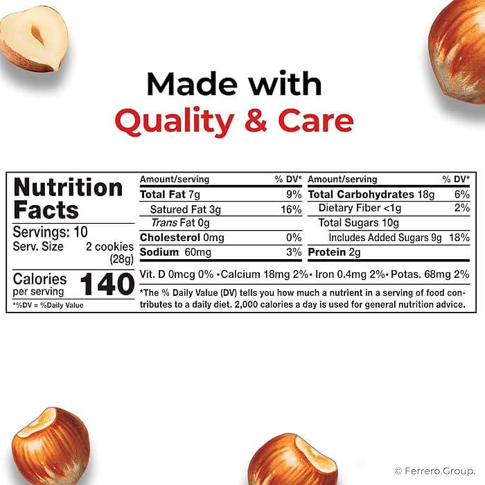 Nutella Biscuits Cookies Filled with Nutella Hazelnut Spread, Sweet Snack Pack, 9.7 oz - Image 2