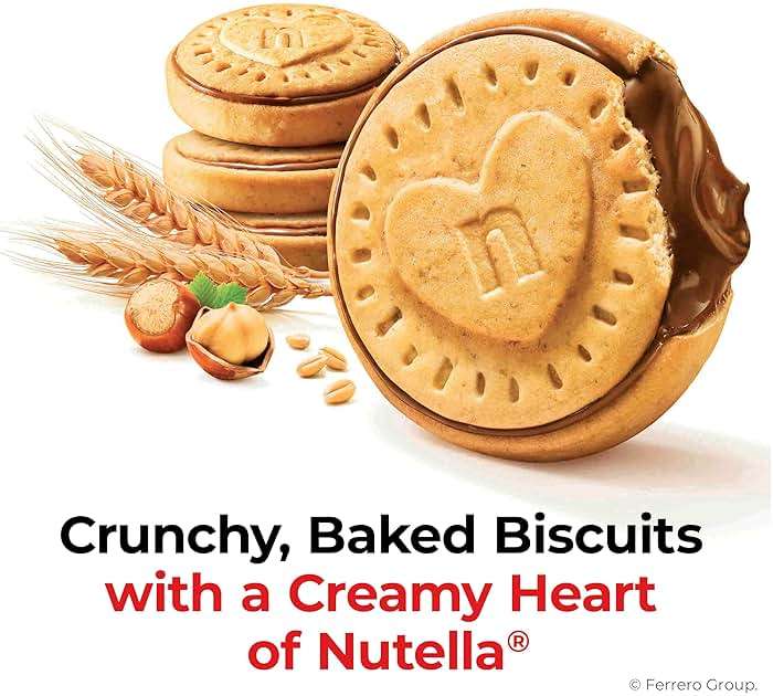 Nutella Biscuits Cookies Filled with Nutella Hazelnut Spread, Sweet Snack Pack, 9.7 oz - Image 3