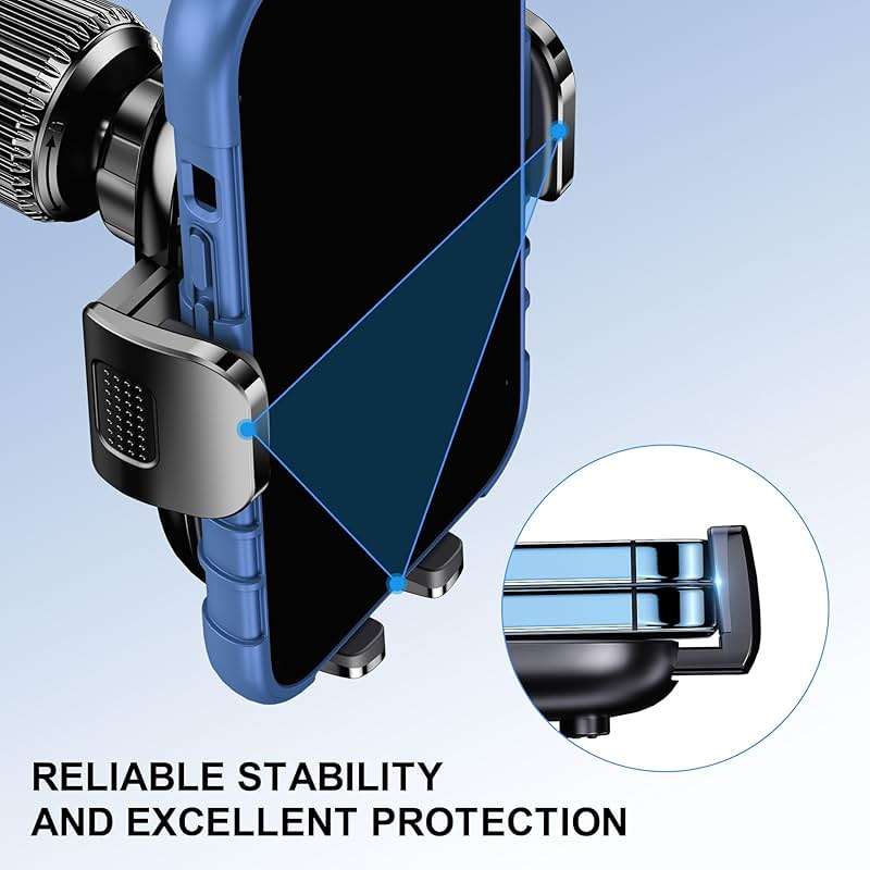 GUWEZ Phone Holder Car Mount for iPhone [Powerful Suction] Phone Mount for Car Dashboard Windshield Air Vent Universal Accessories [Thick Cases Friendly] Automobile Phone Holder Fit iPhone Smartphone - Image 4