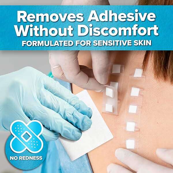 JJ CARE Adhesive Remover Wipes (Pack of 200) 2.2” x 2.56 Inches, Adhesive Remover for Skin, No Sting Medical Adhesive Remover, Ostomy Adhesive Remover for Sensitive Skin - Individually Packed - Image 5