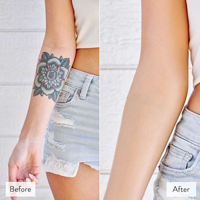 Best Bronze Bombshell Body Makeup - Tattoo Cover Up Makeup & Body Foundation Waterproof - Tattoo Concealer Waterproof for Scars, Varicose Veins Cover Up & Leg Foundation (N7 Light Natural) - Image 6