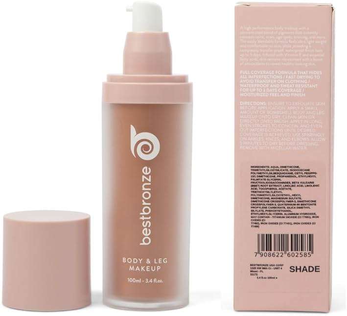 Best Bronze Bombshell Body Makeup - Tattoo Cover Up Makeup & Body Foundation Waterproof - Tattoo Concealer Waterproof for Scars, Varicose Veins Cover Up & Leg Foundation (N7 Light Natural) - Image 7