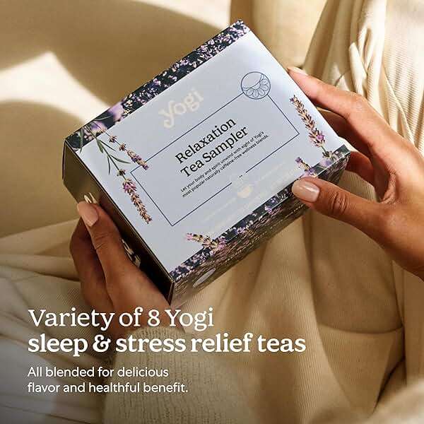 Yogi Relaxation Sampler Box (32 Tea Bags) - 8 Favorite Herbal Teas for Stress Relief & Sleep - Organic & Caffeine Free - Image 6