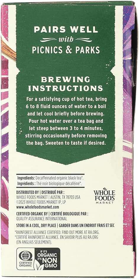 Whole Foods Market, Tea Black Decaf Organic, 20 Count - Image 4