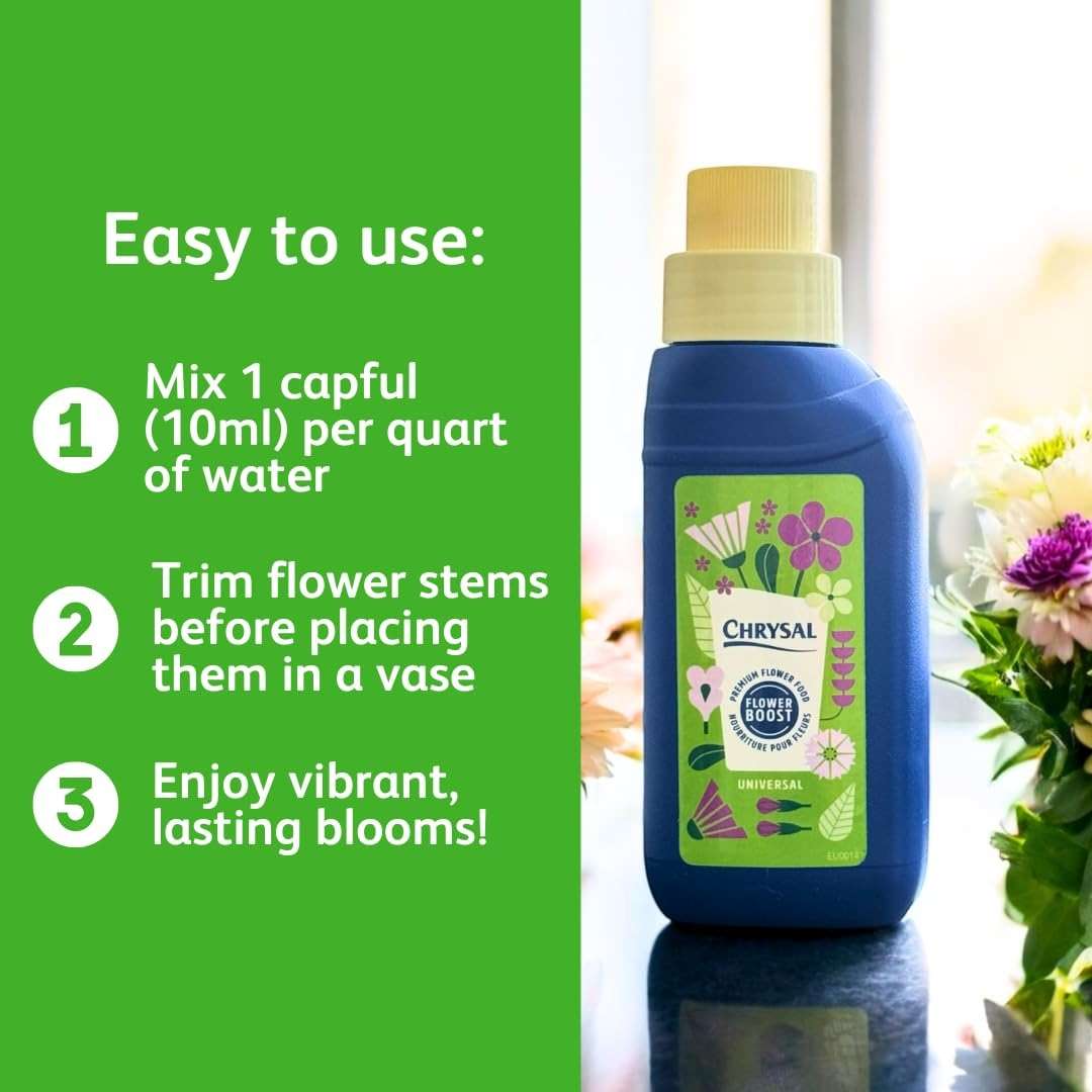 Chrysal Cut Flower Universal Food (10 ml/L Bottle) — Increase the Flower Boost with Floral Supplies for Fresh Flowers — Flower Arrangements Supplies — Ideal Florist Supplies — Flower Food - Image 6