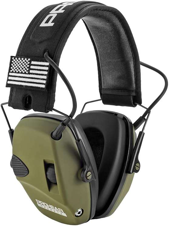 PROHEAR Electronic Ear Protection for Shooting with 4X Sound Amplification, Gun Range Hearing Protection Muffs, NRR 23dB Noise Reduction Headphones for Hunting, Green - Image 7