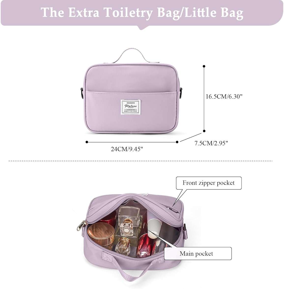 Weekender Bags for Women,Personal Item Travel Bag with Shoes Compartment,Overnight Travel Duffel Bag with Toiletry Bag - Image 8
