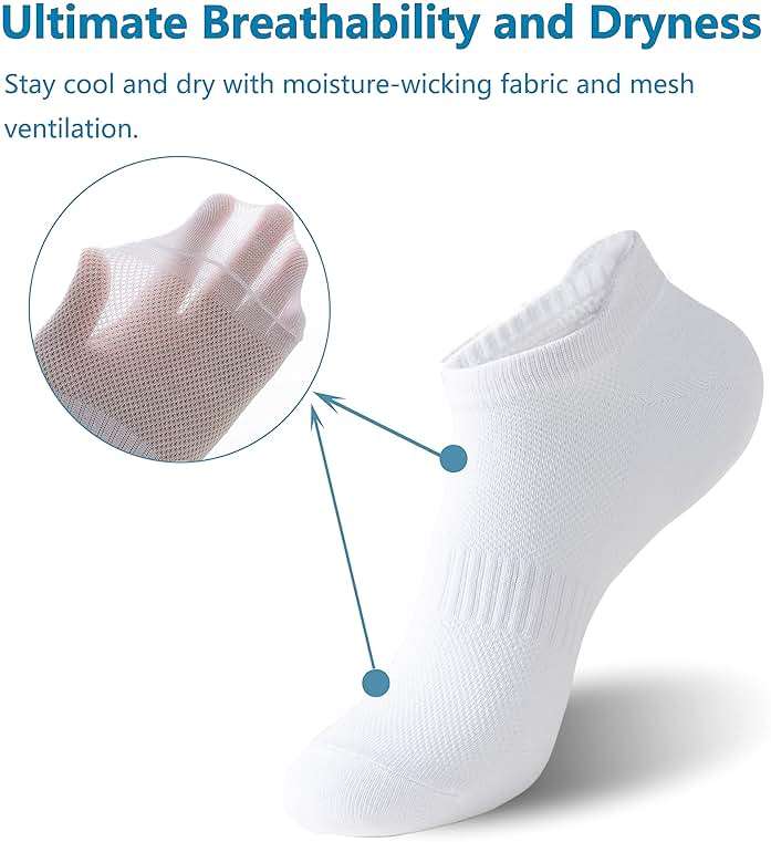 Irisbear Women's Ankle Socks - 6 Pairs Low Cut Tab & No Show Athletics Sports Running - Image 2