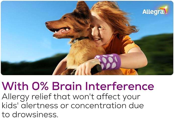 Allegra Children's 12-Hour Allergy Relief Liquid, Non-Drowsy Indoor and Outdoor Allergy Medicine, 30 mg Fexofenadine HCI Antihistamine for Kids, Grape Flavor, 8 oz - Image 4