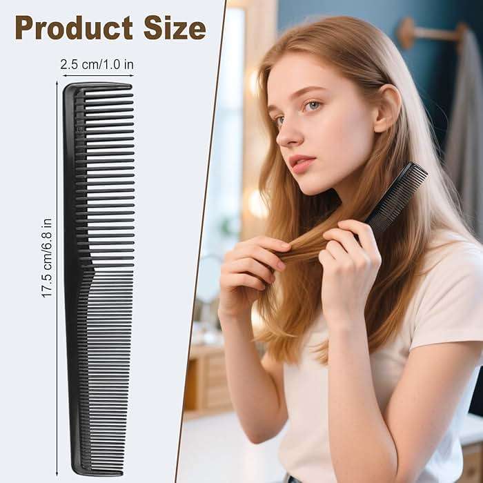 Etenpo 200 Pack Disposable Combs, Pocket Comb Bulk, Black | Individually Wrapped, Dual Tooth, Plastic Hair Combs, For Hotels, Guest Rooms, Travel - Image 2