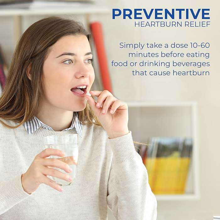 TIME-Cap Labs Acid Reducer & Heartburn Relief - Famotidine 20mg - for Adults & Children 12+, Helps with Acid Indigestion & Sour Stomach - Antacid Medicine Tablets (200 Count) - Image 3