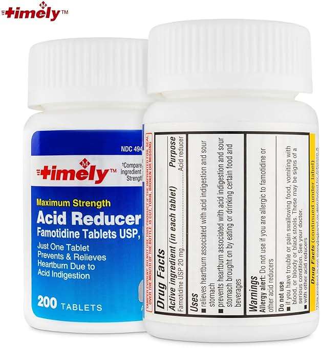 TIME-Cap Labs Acid Reducer & Heartburn Relief - Famotidine 20mg - for Adults & Children 12+, Helps with Acid Indigestion & Sour Stomach - Antacid Medicine Tablets (200 Count) - Image 7