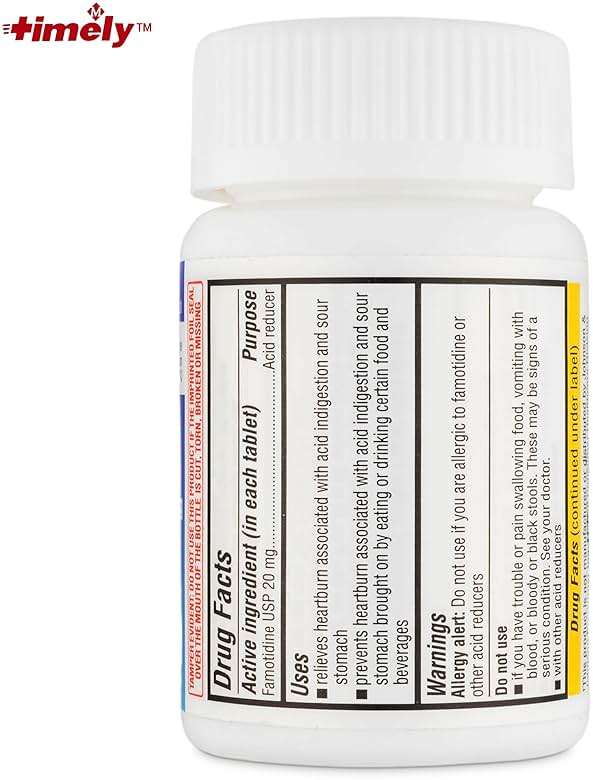 TIME-Cap Labs Acid Reducer & Heartburn Relief - Famotidine 20mg - for Adults & Children 12+, Helps with Acid Indigestion & Sour Stomach - Antacid Medicine Tablets (200 Count) - Image 8