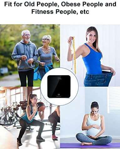 Digital Bathroom Scale for Body Weight: High-Precision 4-Sensor Accuracy, LED Display, 400lb/180kg Capacity, Safe Rounded Corners, Batteries Included - Image 5