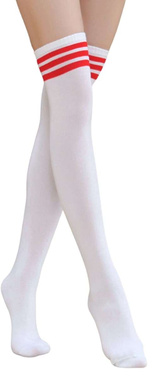 UTTPLL Womens Thigh High Socks Striped Stockings Fashion Colored Long Over Knee High Socks for Halloween, Party, Daily Wear - Image 2