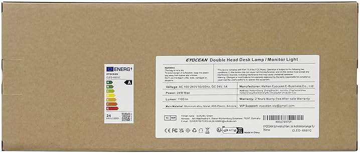 EYOCEAN Desk Lamp with Clamp, 31.5" LED Desk Lamp for Home Office, 24W Gesture Sensing Control Desk Light, Dimmable & Color Temperature, Eye-Caring Office Lamp, Brightest Architect Lamp for Screen - Image 11