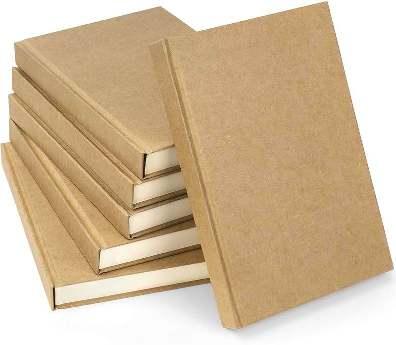 Dynta Hardcover Sketchbook Blank Notebook Bulk 6 Packs Unlined A5 Size 5.7”x8.3” 120 Sheets/240 Pages Premium Paper Sketch Pad for Drawing Books Art Supplies for Office School Travelers Journal - Image 1