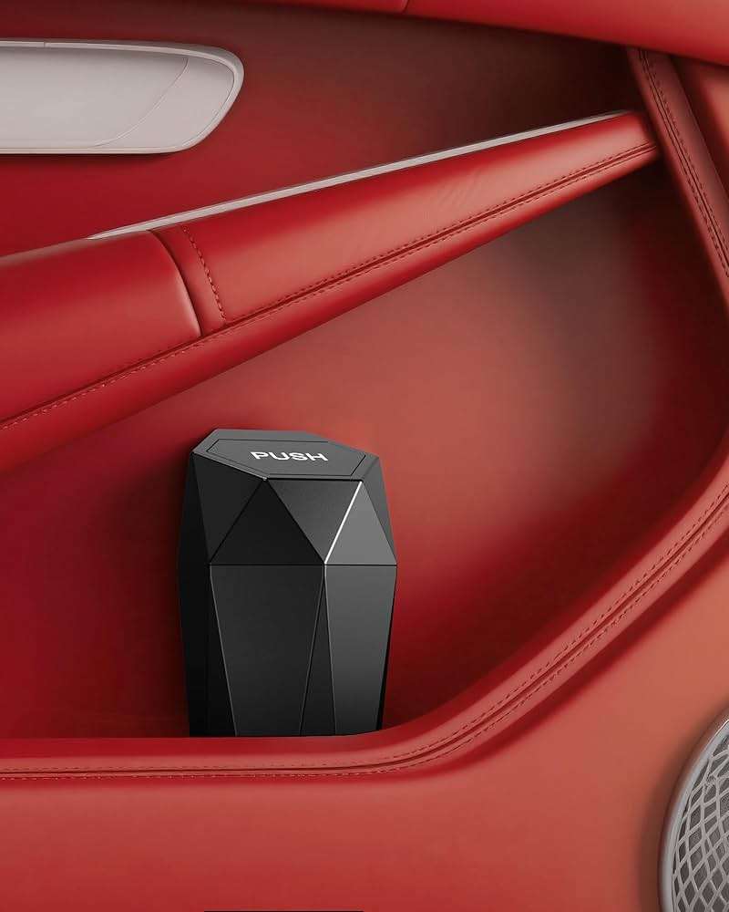 HOTOR Car Trash Can with Lid - 2 Pack, Car Accessories for Interior, Leakproof Vehicle Garbage Can with 30 Attached Trash Bags, Multipurpose Organizers and Storage for Home, Office, Black - Image 8