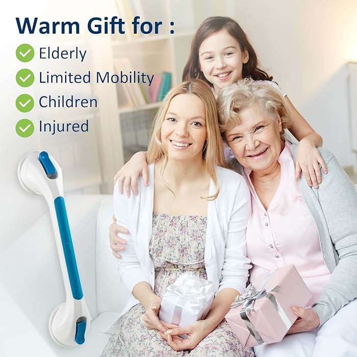 TAILI Shower Grab Bar with Wine Glass Holder for Shower, Suction Cup Grab Bars for Bathtubs and Showers Removable Heavy Duty Shower Grab Bars for Seniors and Elderly, Strong Hold Suction No Drilling - Image 6