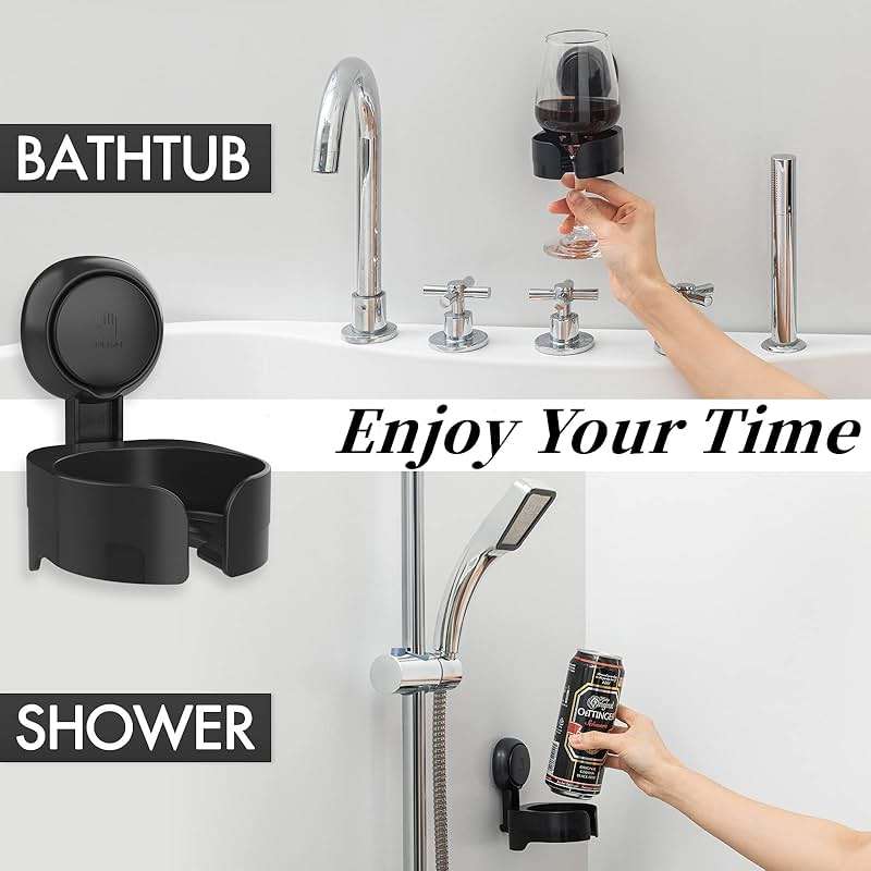 TAILI Shower Grab Bar with Wine Glass Holder for Shower, Suction Cup Grab Bars for Bathtubs and Showers Removable Heavy Duty Shower Grab Bars for Seniors and Elderly, Strong Hold Suction No Drilling - Image 9