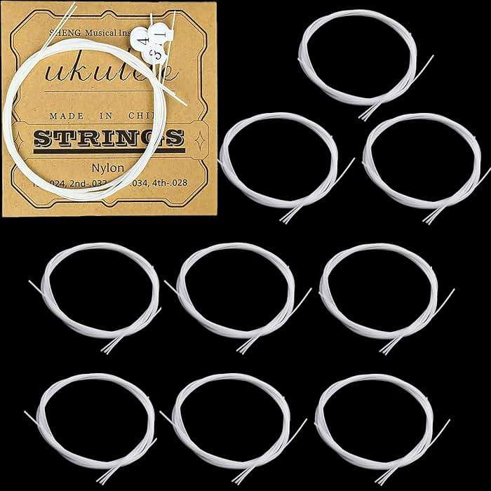 TUOREN 10Pack Nylon Ukulele Strings Replacement Part Accessory for Soprano (21 Inch) Concert (23 Inch) Tenor (26 Inch) Ukulele .024-.028 Gauge - Image 6