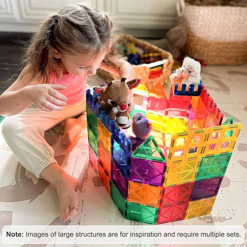 Coodoo Kids Toys Magnetic Tiles Starter Set Classroom Must Haves, Magnetic Blocks for Toddlers Magnet Building Toys Preschool Montessori Learning Games for 3+ Year Old Boys & Girls - Image 2