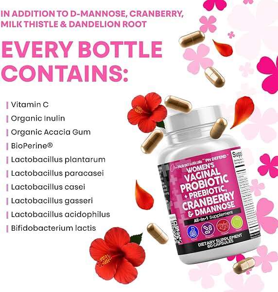 Clean Nutraceuticals Vaginal Probiotics for Women with Cranberry, D-Mannose, Prebiotics, pH Balance Support, Feminine Health, Urinary Tract Cleanse – Capsule Alternative to Gummies – 60 Count - Image 7
