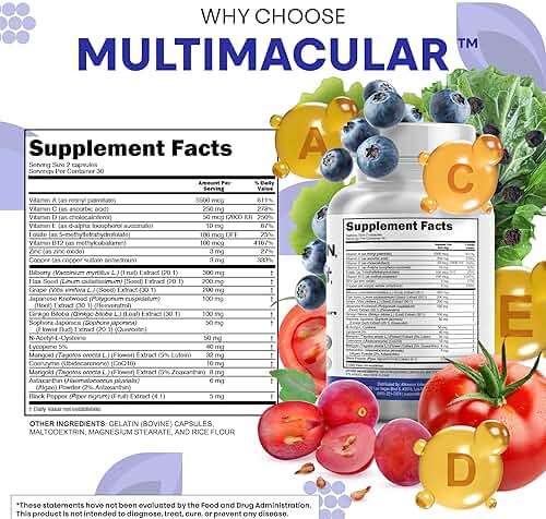 Clean Nutra Eye Vitamins with Bilberry Lutein and Zeaxanthin Supplements Lycopene 40mg Resveratrol Grape Seed Astaxanthin for Eyes - Eye Care Health Support Eye Vitamin and Mineral Supplement - Image 4