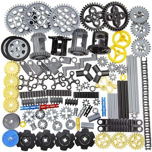 ASTEM 100+PCS Technic Gears and Axles Compatible with Technic-Sets,Gears-Rack (Gears-Pins-Axles Differential New) for Car Building Brick Accessories Pieces Sets (Random Color) - Image 1