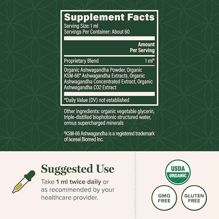 Global Healing Center - Organic Ashwagandha Supplements Drops - KSM-66 Ashwagandha Extra Strength for Men & Women, Helps Promote Relief from Stress, Mood Support, Organic (2 Fl Oz) - Image 3